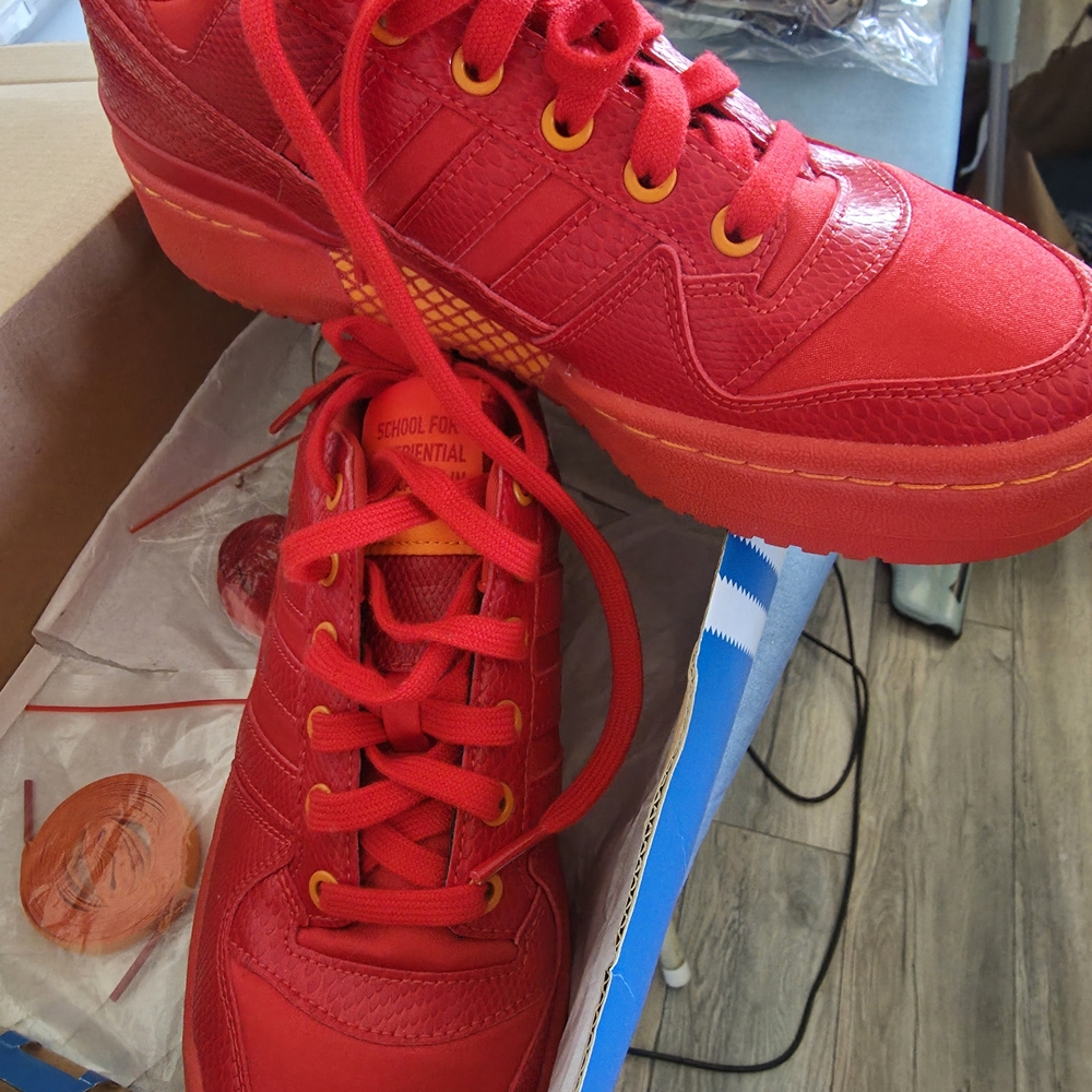 Adidas Women's Bold Red Athletic Sneakers